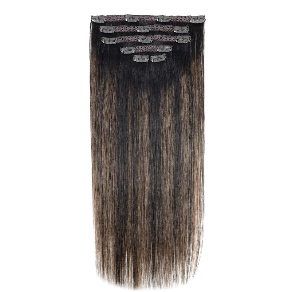 "Luxuriöse Clip-In Extensions – 100% Echthaar, Volumen & Länge in Minuten, verschiedene Farben & Längen"